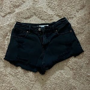 PACSUN black jean shorts HIGH RISE size 23